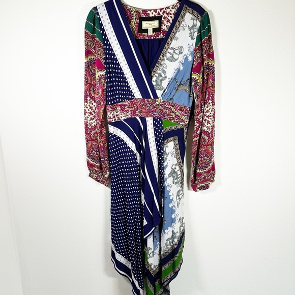 Moulinette Soeurs Istanbul Handkerchief Wrap Style Dress Size 2 * Small Flaw - Picture 2 of 13